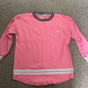 Long sleeve pink t shirt